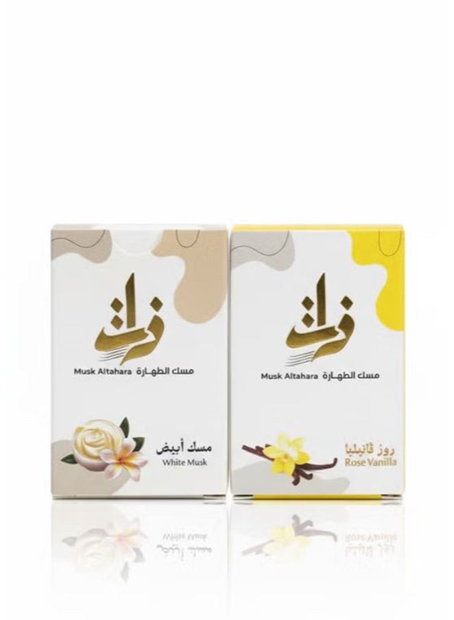 Zat Musk Altahara Rose Vanilla & White Musk, 2 Pieces - Alcohol Free - 6ml - Image 1